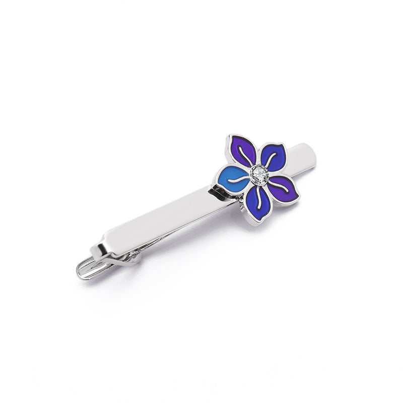 Creative New Fashion Men'S Simple British Style Flower Business Versatile Shirt Tie Clip Cufflinks Suit - Image 1