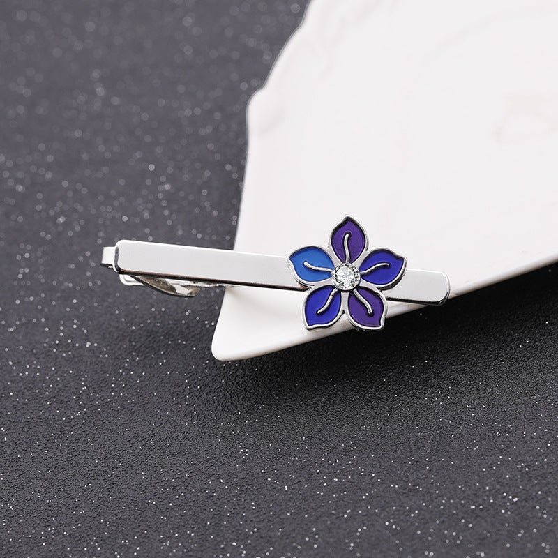 Creative New Fashion Men'S Simple British Style Flower Business Versatile Shirt Tie Clip Cufflinks Suit - Image 3