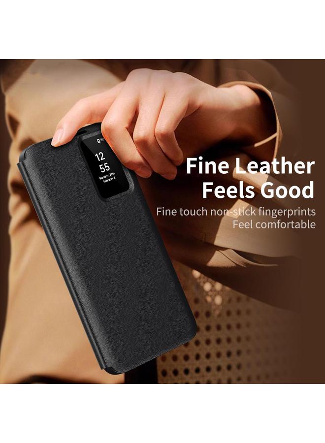 S-TOP Case For Samsung Galaxy S22+ 5G Smart View Window Leather Phone Case with Card Slot - Image 3