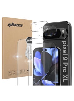 2+2 Pack Screen Protector for Google Pixel 9 Pro XL with Camera Lens Protector 9H HD Tempered Glass Bubble Free Anti-Scratch Anti-Fingerprint Screen Protector for Pixel 9 Pro XL