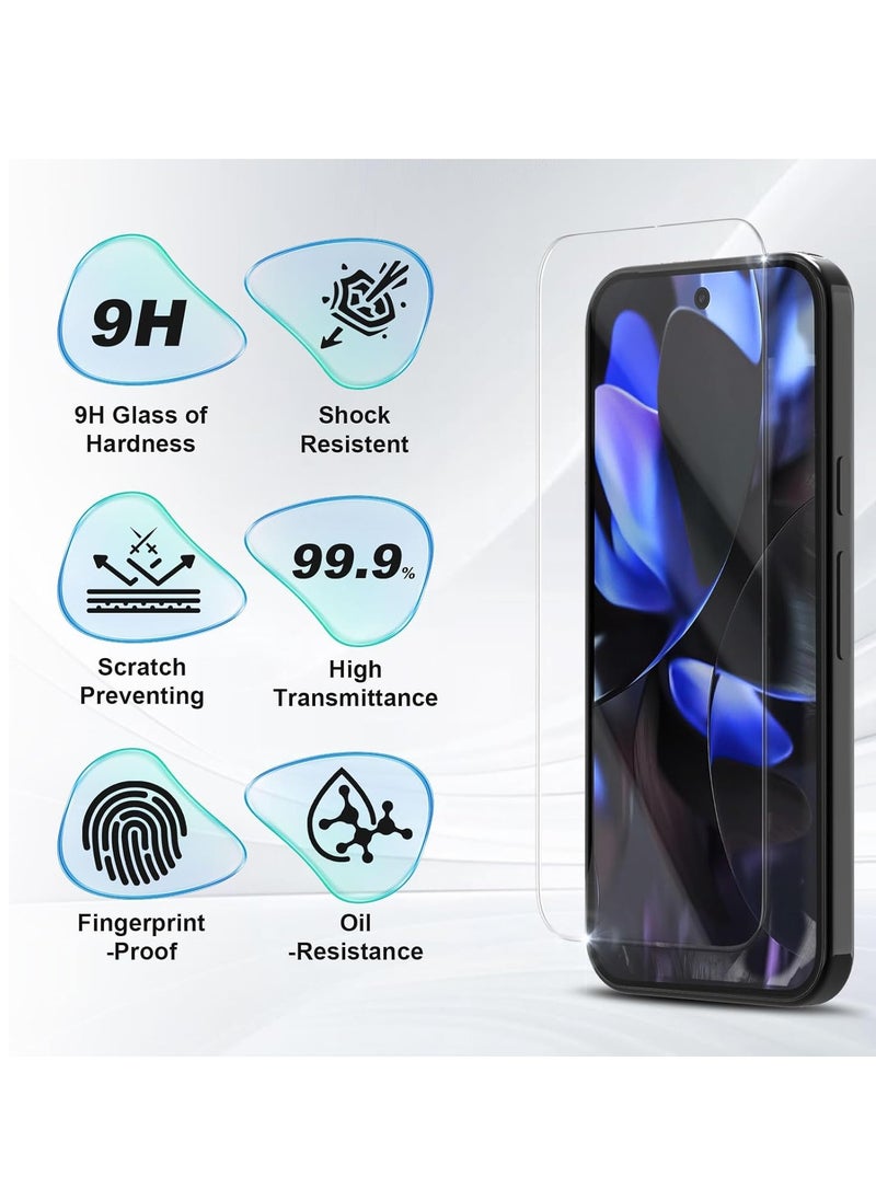 Generic - 2+2 Pack Screen Protector for Google Pixel 9 Pro XL with Camera Lens Protector 9H HD Tempered Glass Bubble Free Anti-Scratch Anti-Fingerprint Screen Protector for Pixel 9 Pro XL - Image 1