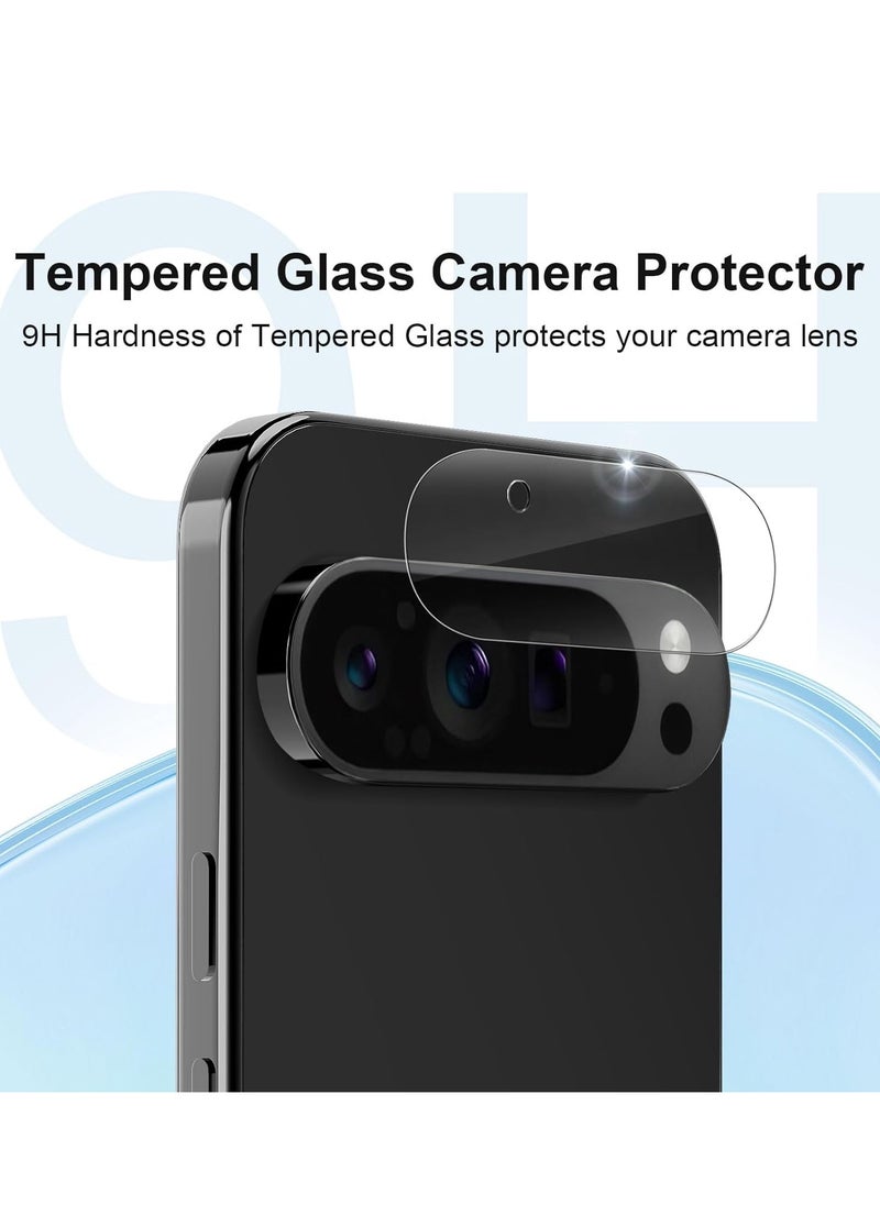 Generic - 2+2 Pack Screen Protector for Google Pixel 9 Pro XL with Camera Lens Protector 9H HD Tempered Glass Bubble Free Anti-Scratch Anti-Fingerprint Screen Protector for Pixel 9 Pro XL - Image 1