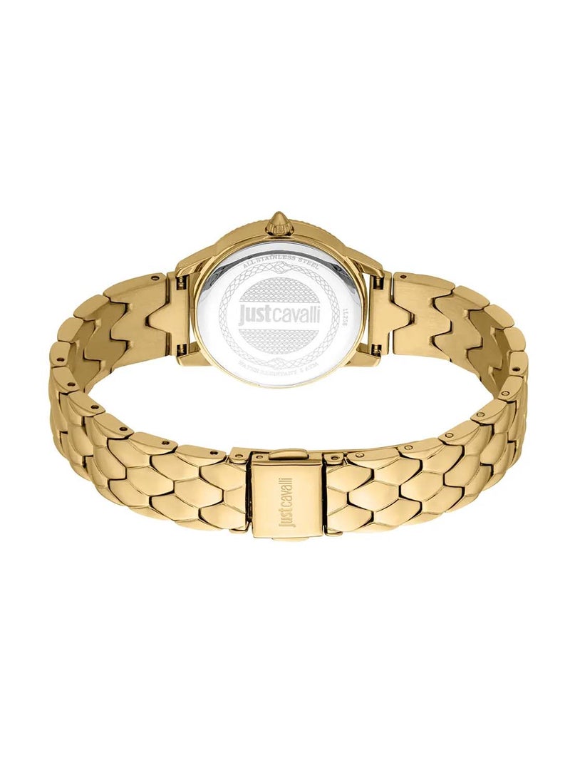 Just Cavalli ساعة يد نسائية من الستانلس ستيل ذات شكل دائري JC1L258M0235 - 28 ملم - Image 3