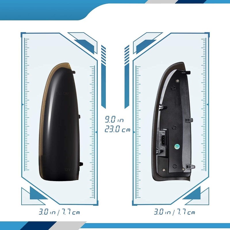 Gempro مجموعة مصابيح جانبية ديناميكية متتابعة LED باللون الكهرماني من GemPro لفورد سوبر ديوتي 2003-2007 - Image 5
