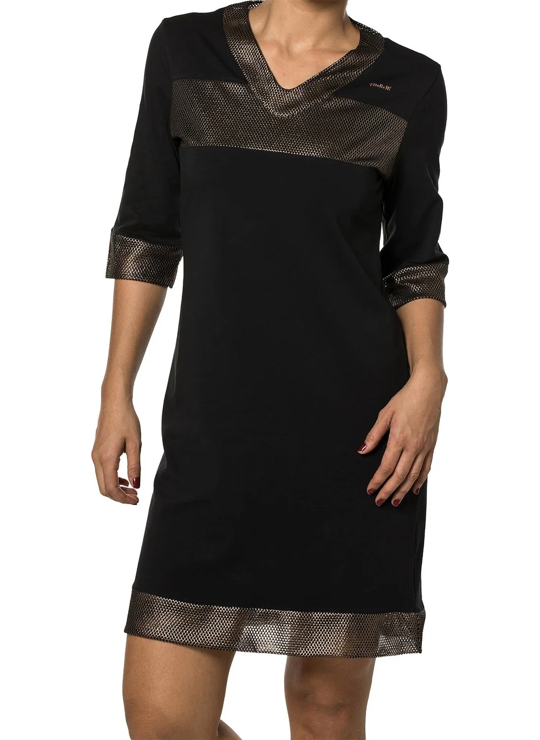 دو رى مى Black Gold Women's Combed Cotton Nightgown