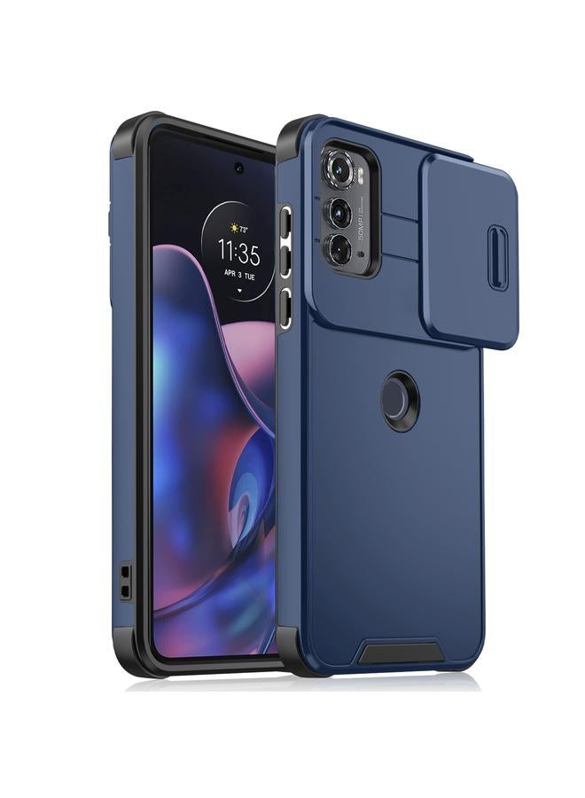 اس-توب جراب لهاتف Motorola Edge 2022 مزود بدرع كاميرا منزلق من مادة TPU + جراب هاتف PC - Image 1