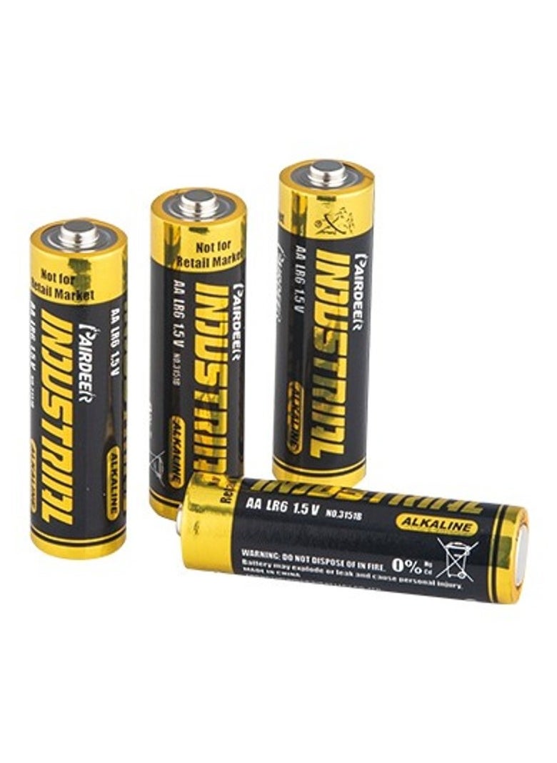 Generic - 4-Piece AA Alkaline Battery - High Power LR6 1.5V Industrial Alkaline Battery Black - Image 1