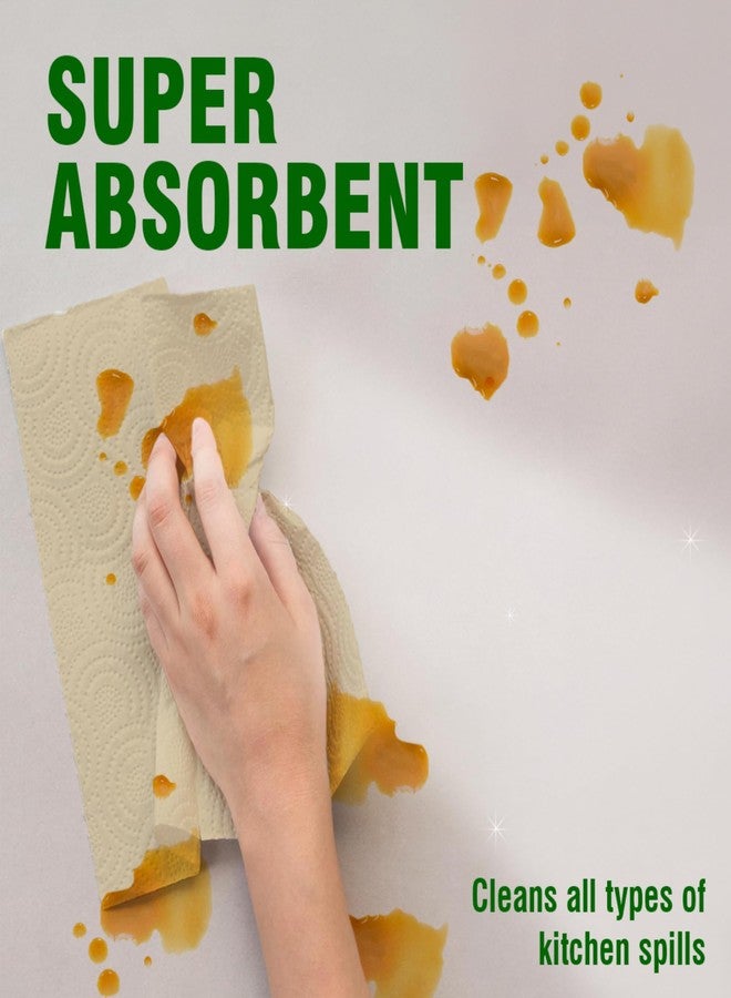 بيكو مناديل مطبخ/لفائف بيكو بامبو - طبقتان | 120 لفة (60 لفة × لفتين) | صديقة للبيئة 100% - لب الخيزران النقي | ناعمة وفائقة الامتصاص | مناديل ورقية آمنة غذائيًا وخالية من المواد الكيميائية - Image 3