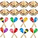 Fahacop 24 Pcs Mini Mexican Fiesta Sombrero Headband including 8 Pack Mexican Sombrero Hats Mexican Hat and 16 Pack Mini Wooden Maracas for Kids Dolls Pets - Image 2