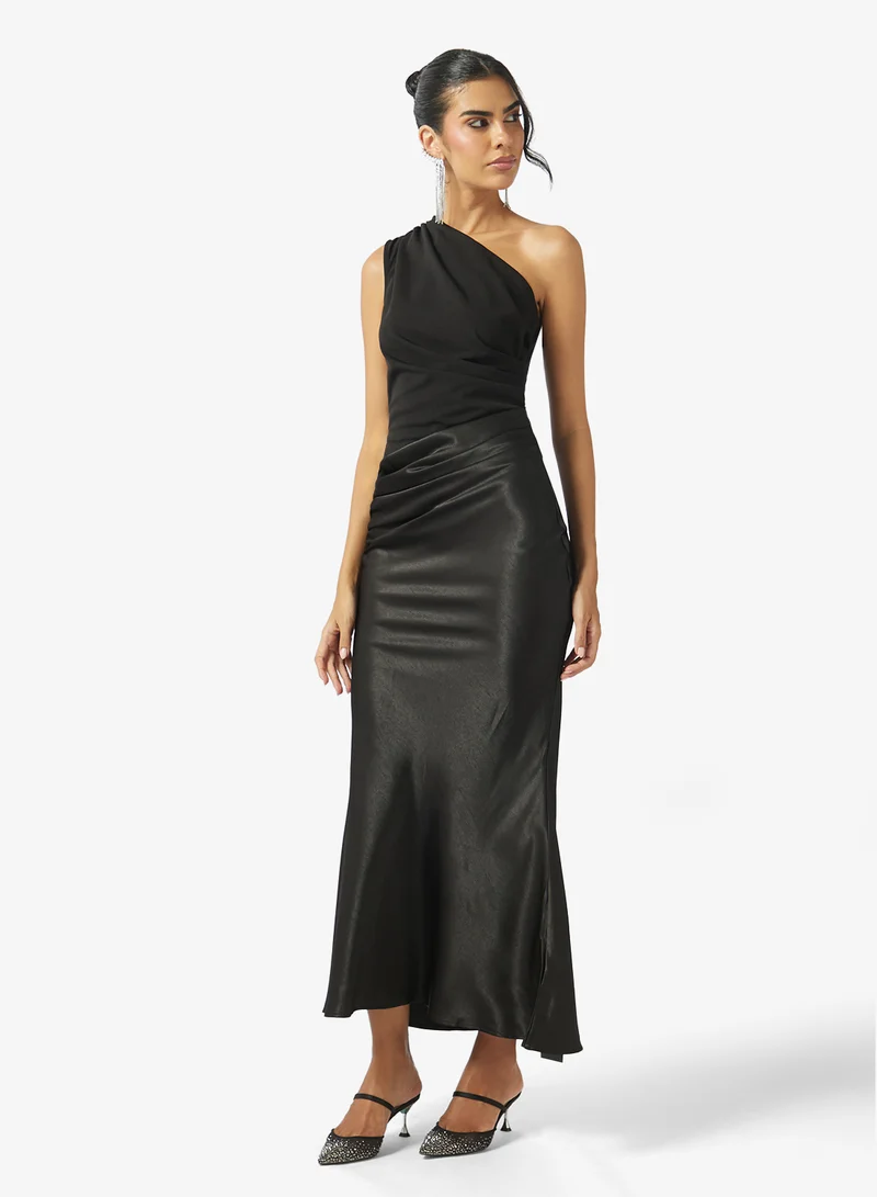 One Shoulder Ruched Dress