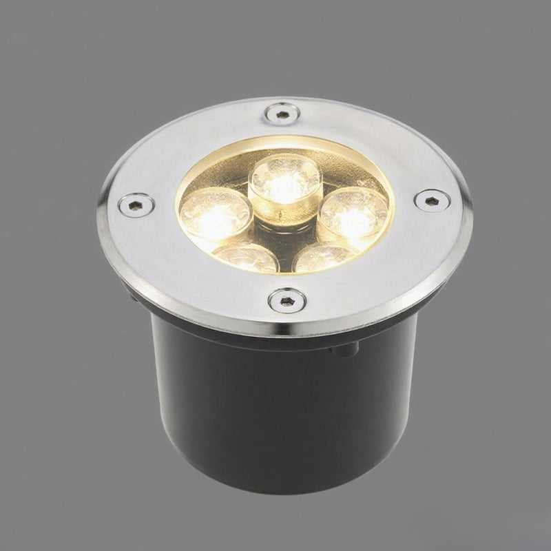 5W AC/DC 12V LED Underground Light Lamp 550LM High-power Tempered Glass Outdoor Ground Garden Path Floor Stair Yard Spot Landscape Lamp IP67 Waterproof Warm White - Image 1