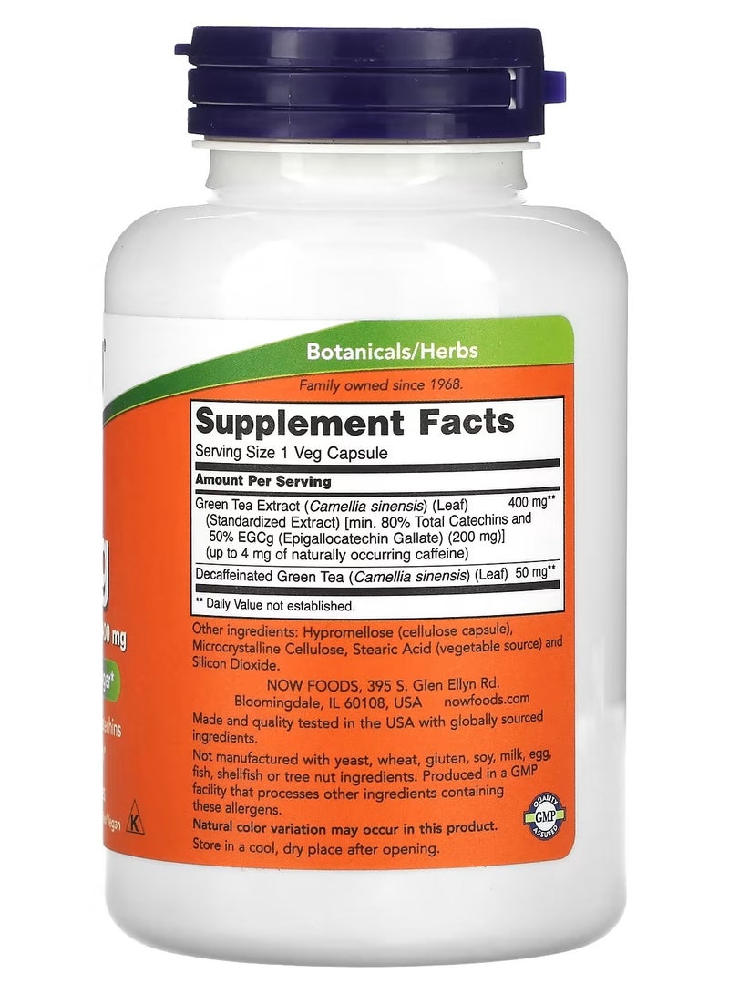 now EGCg, Green Tea Extract, 400 mg, 180 Veg Capsules - Image 2