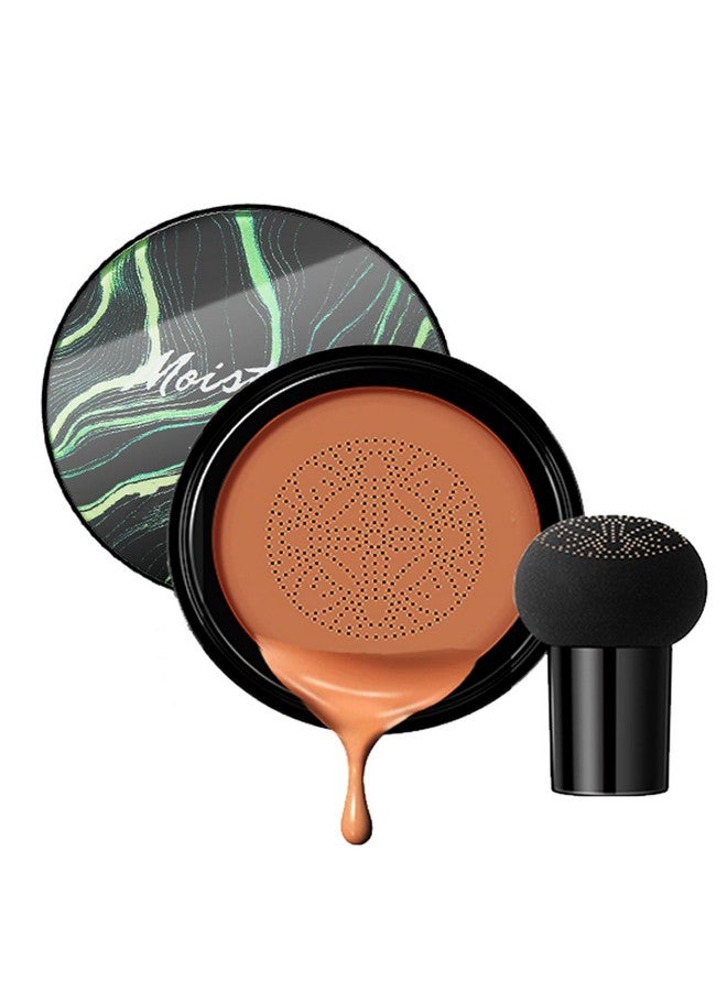 nvyue Air Cushion Cc Cream Mushroom Head Foundation,Bb Cream Makeup Foundation,Moisturizing Concealer,Long Lasting Full Coverage Waterproof,Even Skin Tone For All Skin Types (6# Dark Bronze, 20G) - Image 1