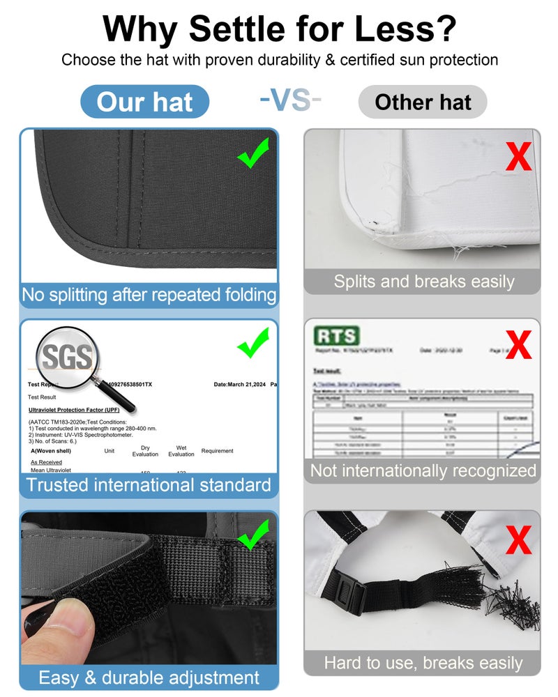 GADIEMKENSD Men Outdoor Hat Reflective Folding Running Sport Hats Summer Cool UPF 50 Sun Unstructured Baseball Caps for Men Women Breathable Light Quick Dry Travel Golf Hat Camel - Image 5