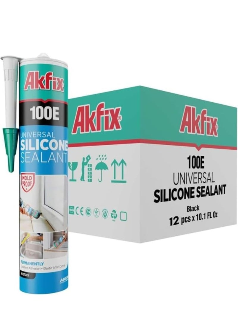 AKFIX - Akfix 100E RTV Clear Silicone -100% Waterproof Silicone Sealant for Kitchen and Bathroom, Shower, Toilet, Sink, Window and Door, UV Resistant,1 Pack, - Image 1