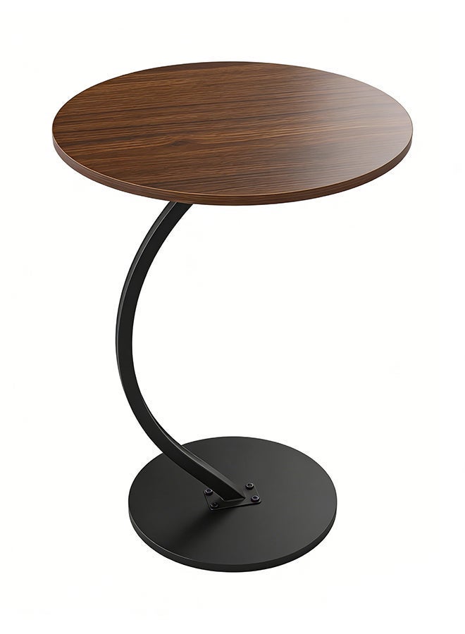 Migue home طاولة قهوة دائرية لغرفة المعيشة، طاولة جانبية، تجميع سهل، 60 سم ارتفاع × 40 سم عرض، لون الجوز - Image 5