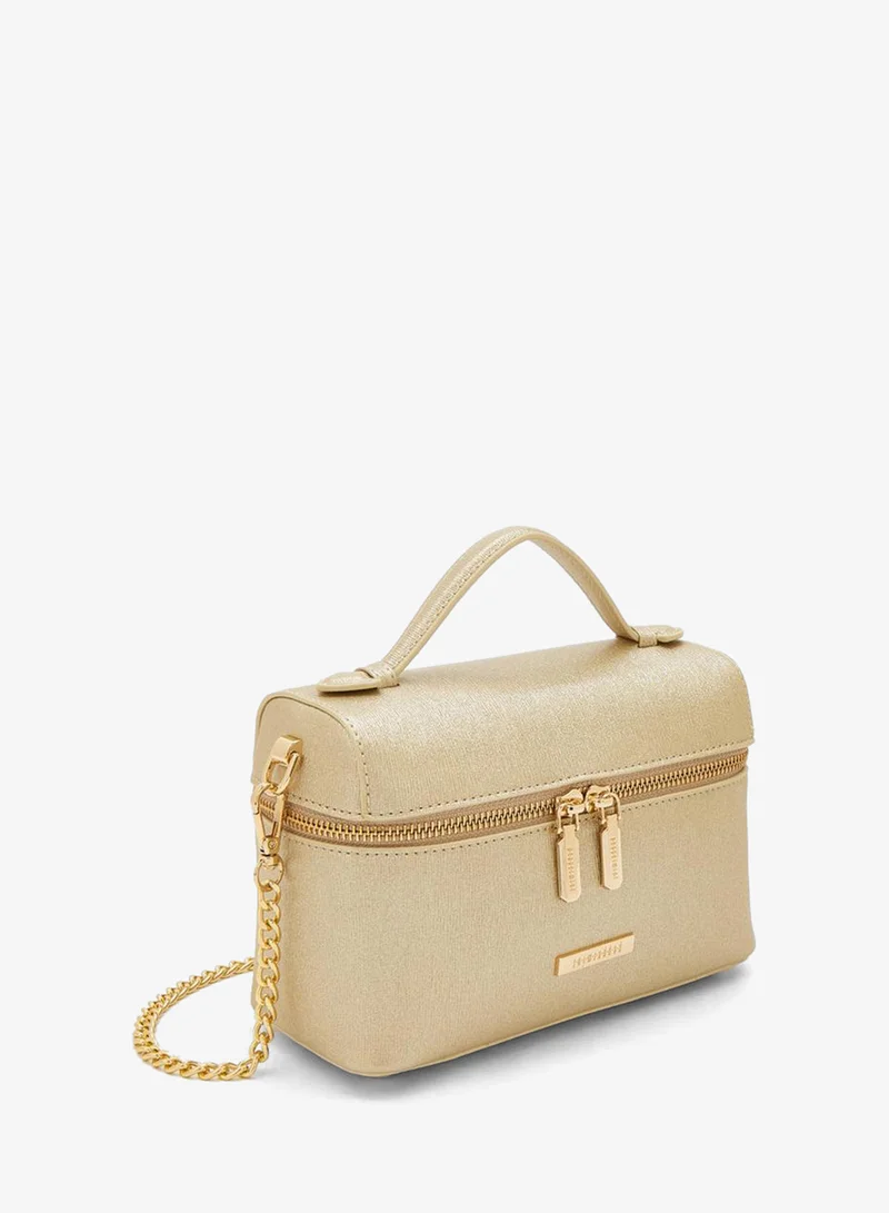 Peppermint Textured Crossbody Bag With Detachable Strap