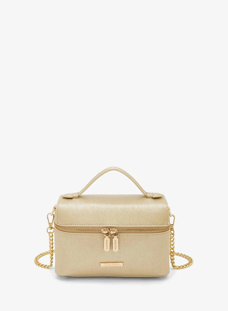 Peppermint Textured Crossbody Bag With Detachable Strap