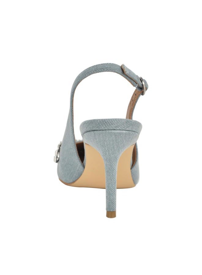 GUESS Women's Naska Pump, Light Blue Denim 450, 42 EU - Image 3