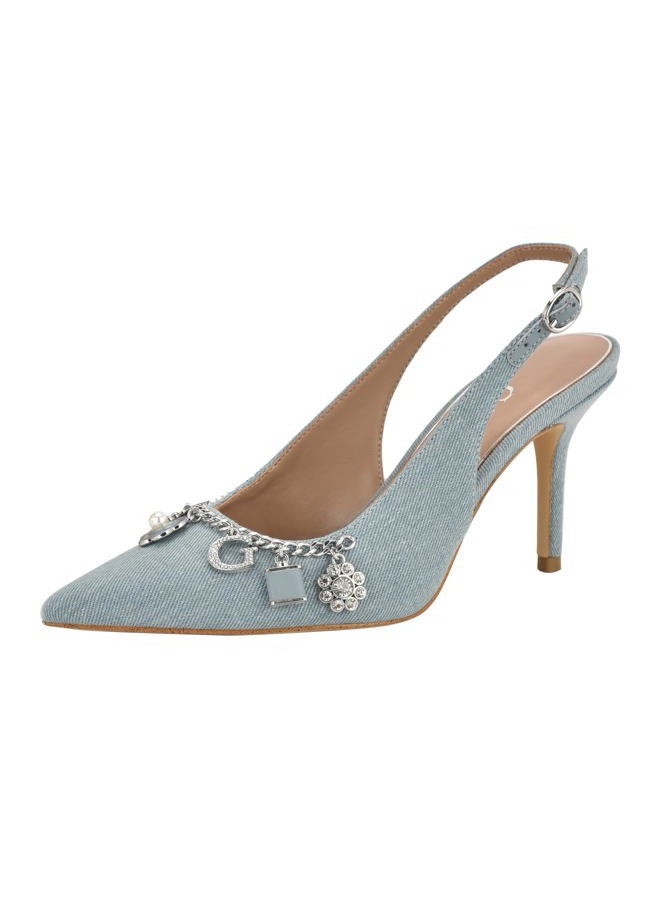 GUESS Women's Naska Pump, Light Blue Denim 450, 42 EU - Image 1