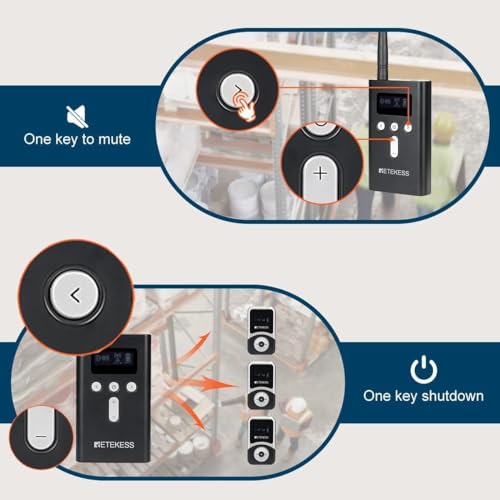 Retekess T130S(2nd Gen T130) Simultaneous Interpretation System, Upgraded Longer Range, 2 Wireless Mic, Assisted Listening Devices, Translator System for Court (2 Transmitter 25 Receiver) - Image 4