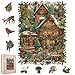 MEATRN Christmas Forest House Wooden Jigsaw Puzzle for Adults 200 Pcs 89 x 118 Educational Wood Puzzle Family Game Brain Teaser Gift for Boys Girls Beautiful Packaging - Image 2