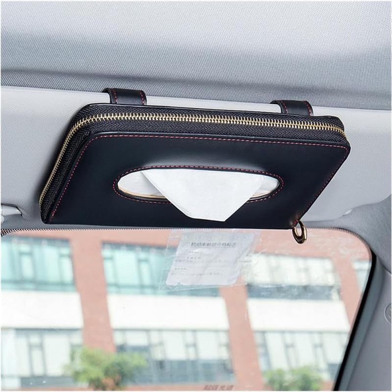 Maharsh Auto Accessories Car Sun Visor Tissue Box Car Back Seat Headrest Hanging Multi-use Tissue Box Durable Premium Elegant Design Paper Napkin Holder Tissue Holder-1pcs - Image 1