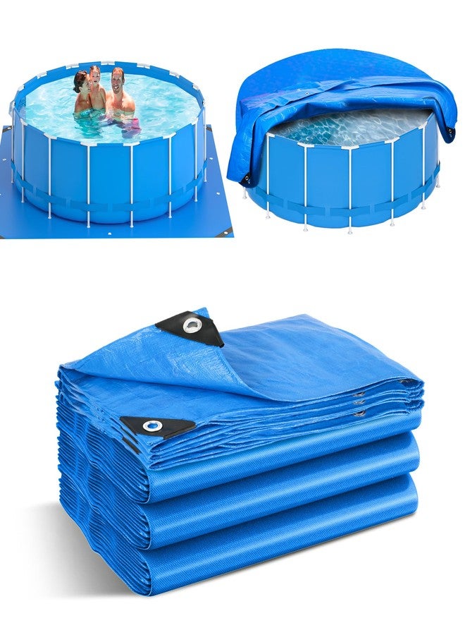 EPN Pool Liner Pad for Above Ground Pools - Extra Large Swimming Pool Ground Mat for Puncture Protection, Heavy Duty Ground Cloth, Extend Liner Life, Durable Pool Tarp Mat (12FT*12FT) - Image 1