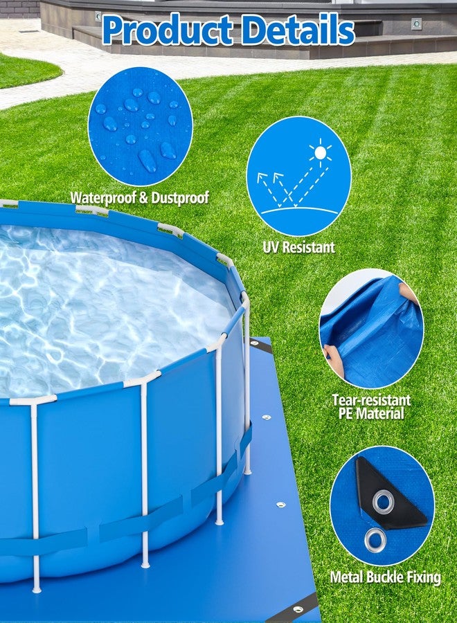EPN Pool Liner Pad for Above Ground Pools - Extra Large Swimming Pool Ground Mat for Puncture Protection, Heavy Duty Ground Cloth, Extend Liner Life, Durable Pool Tarp Mat (12FT*12FT) - Image 4