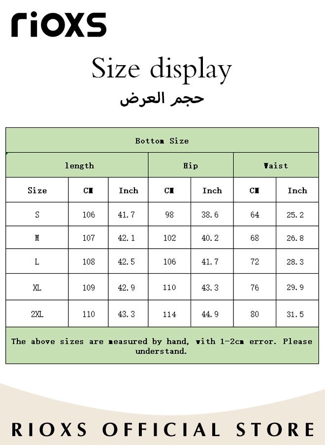 RIOXS - Wide Leg Ruffle Pants For Women Girls Casual Loose High Waist Tie-Knot Trousers With Pockets Woman's Summer Flowy Pants - Image 1