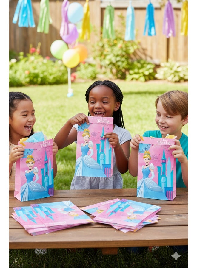 Ciao Disney Princess “Live Your Story” Party Bags – Pack of 6 Goodie Bags with Cinderella Design, Pink Favor Bags for Girls Birthday Parties and Disney-Themed Celebrations - Image 2
