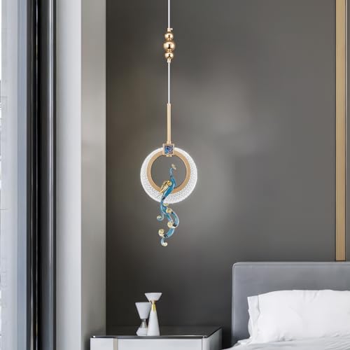 zhllmq Modern Gold Pendant Light Acrylic Chandelier Dining Room Light Fixture Adjustable Hanging Ceiling Light Fixture for Kitchen Island Dining Room Living Room - Image 2