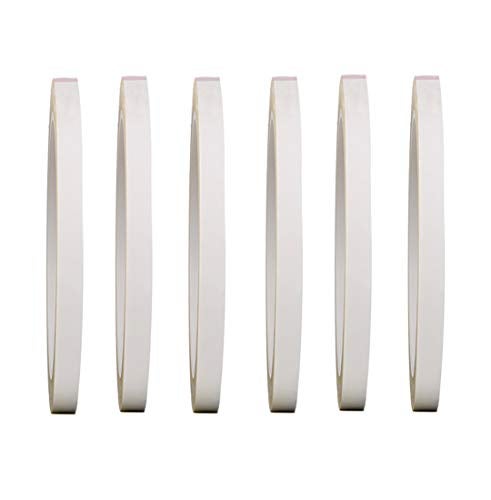 Fodattm 6 Rolls Graphic Art Thin Tape Self-Adhesive Artist Tape Grid Dry Erase Tape 72 Yard/Roll Whiteboard Gridding Tape Grid Marking Tapes Desktop Positioning Crossed Tape (White, Width：5mm) - Image 1