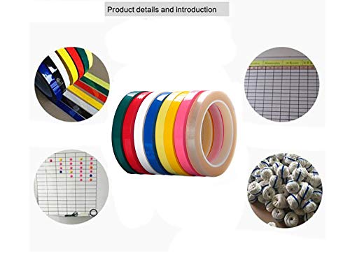Fodattm 6 Rolls Graphic Art Thin Tape Self-Adhesive Artist Tape Grid Dry Erase Tape 72 Yard/Roll Whiteboard Gridding Tape Grid Marking Tapes Desktop Positioning Crossed Tape (White, Width：5mm) - Image 5