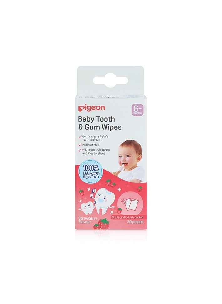 pigeon Pigeon Baby Tooth & Gum Wipes Strawberry 20s