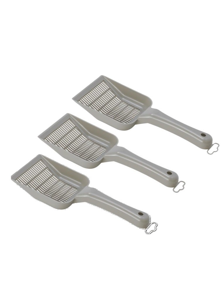 مودرينا 3 قطع من مجارف الشبكة الصغيرة باللون الرمادي - منظف قمامة خفيف الوزن ومتين