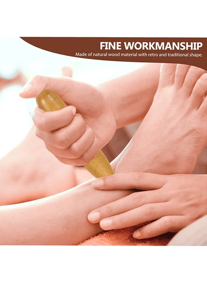 Arabest 2Pcs Stick Handheld Massage Sticks, Point Massager, Wood Thai Massage, Thai Wood Massager acupressures Stick accupressure Massage, feet Neck Sole of Foot Wooden Massage Pen - Image 4