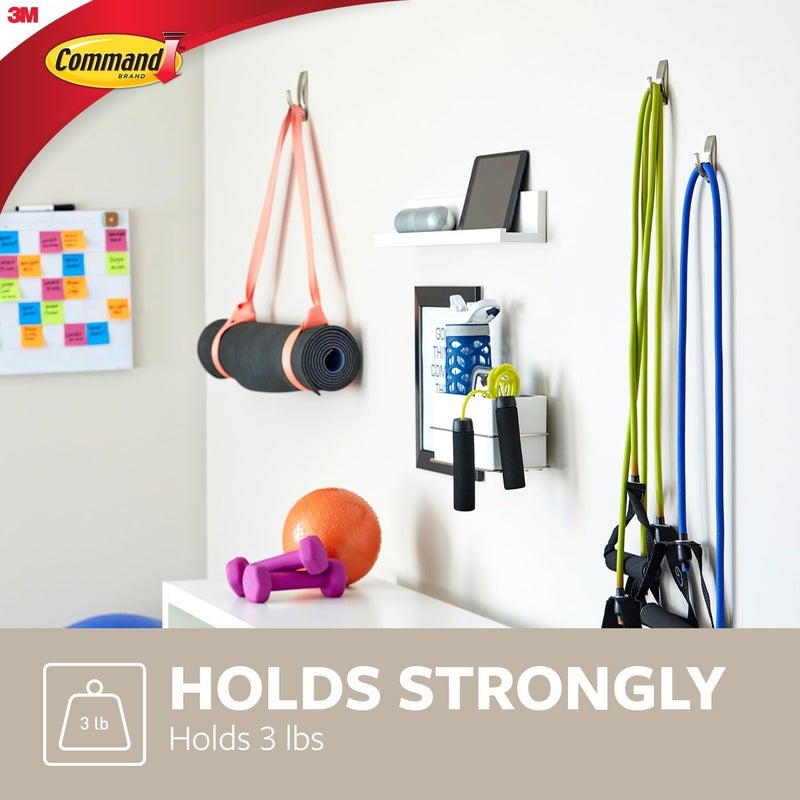 Command Medium Satin Brass Wire Hooks - Image 2