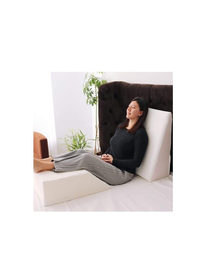 DEEP SLEEP Every Night Deep Sleep Leg Elevation Memory Foam With Removeable, Washable Cover - Elevated Pillows For Sleeping, Blood Circulation, Leg Swelling Relief And Sciatica Pain Relief (Standard: 8")  - Image 5