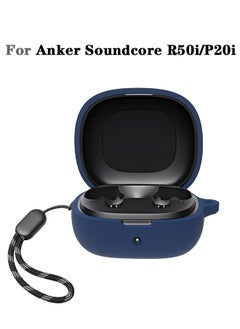 NIBEMINENT Protective Silicone Case Cover for Anker Soundcore R50i/P20i In-Ear Earphones Blue  - Image 1