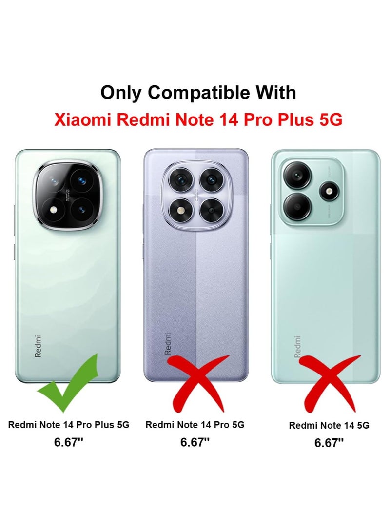 Case For Redmi Note 14 Pro Plus 5G Rotational Metal Ring Grip Kickstand Cover Magnetic Car Mount Holder Case Shockproof TPU Bumper for Redmi Note 14 Pro Plus 5G - Image 2