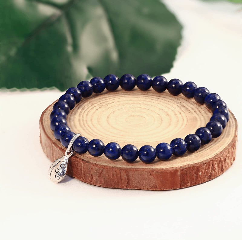 Haoze Retriement Gifts for Women Coworker Friends, Ladybug Good Luck Goodbye Farewell Bracelet for Women Men(Amazonite) - Image 5