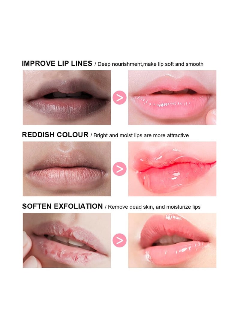 Zikra 4Pcs Lip Sleeping Mask, Tinted Lip Balm, Overnight Treatment Lip Care, Moisturizing Berry Lip Mask for Chapped Cracked Dry Lips, Reduce Lip Lines - 4 Colors - Image 3