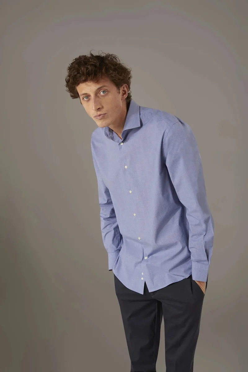 Classic washed shirt - Blue