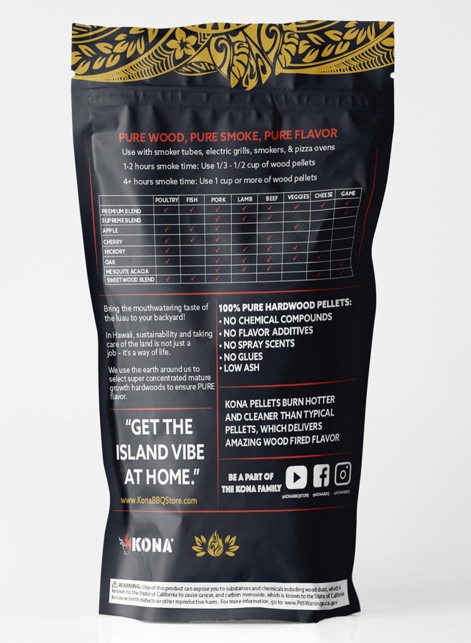 Kona Wood Pellets All Variety Pack, Intended for GE Profile Smart Indoor Smoker, 8, 1lb Resealable Bags - Image 2