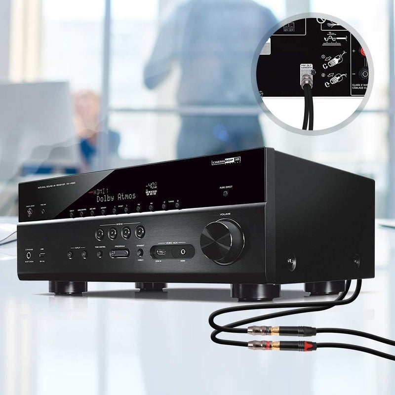 Devinal RCA Splitter, RCA 1 Male to 2 Female Cable Adapter, Stereo Audio RCA Y-Cable Heavy Duty, subwoofer Splitter Gold Plated 10" (25 cm) - Image 5