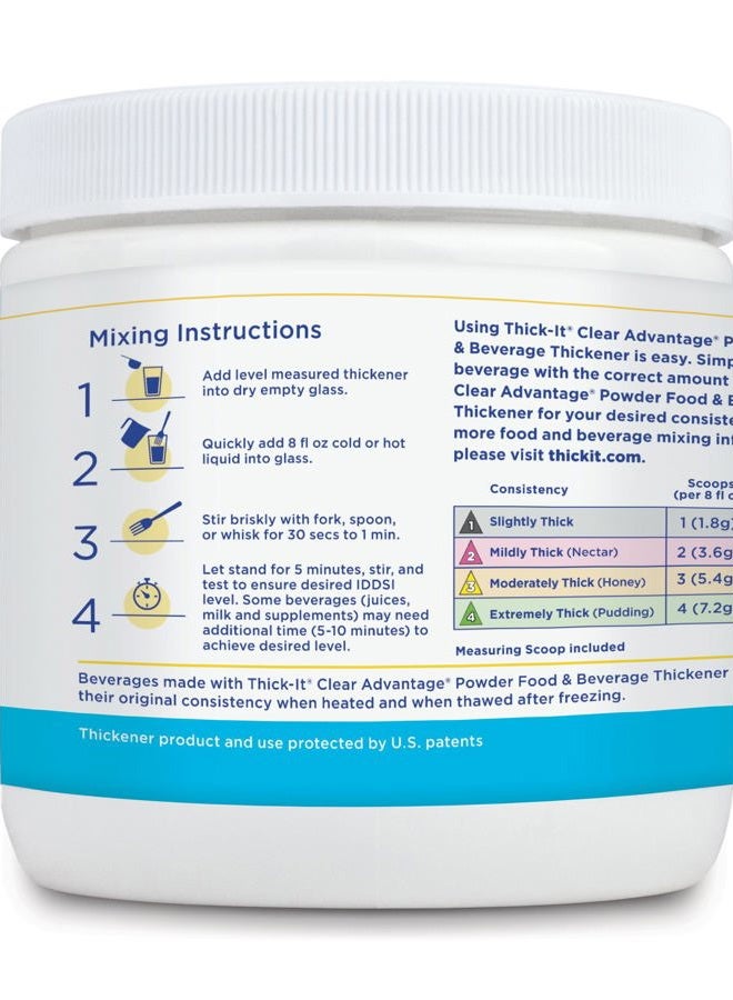 THICK-IT Clear Advantage Food & Beverage Thickener Powder For Dysphagia | Flavorless | Stable Consistency | 7.24 Oz Jar - Image 2