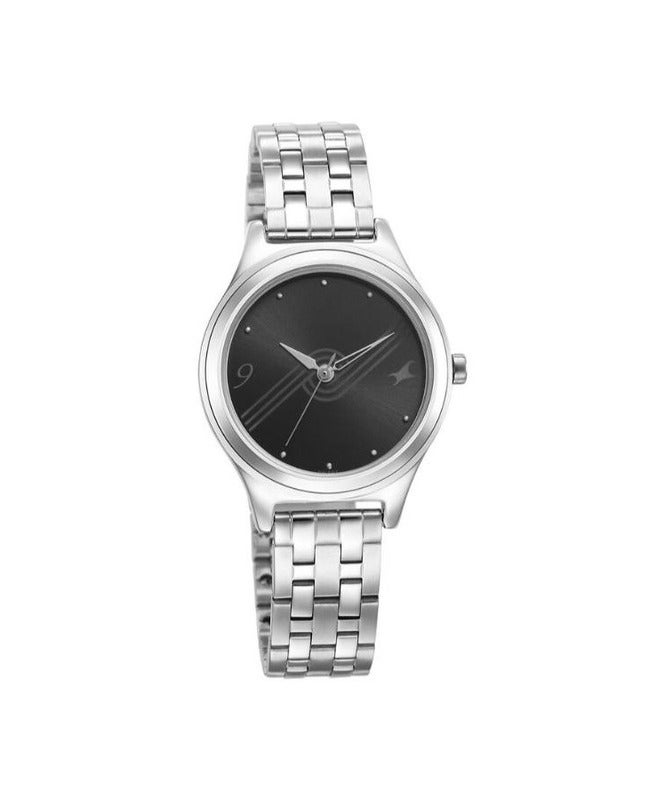 Fastrack By Titan Stunners Black Dial Metal Strap Watch for Girls 6152sm06 - Image 3