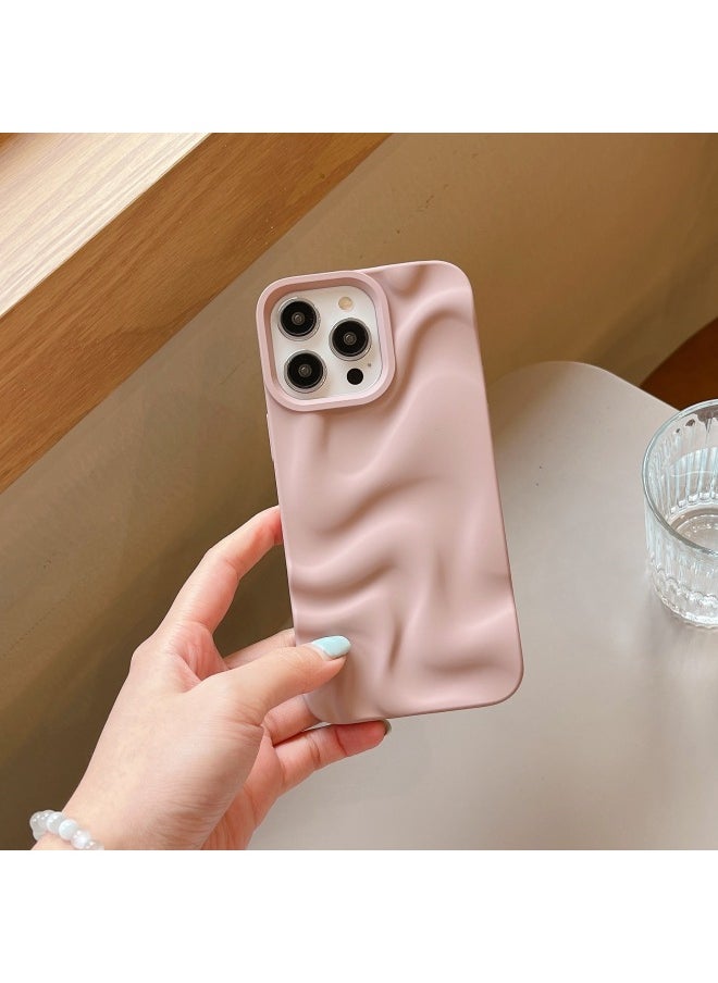 Generic - Advanced Sense Water Corrugated Soft Case For IPhone15/16pro Max Phone Case For Apple 13/12/14 Soft Case-Color:Hc Water Ripple Frosted Dark Powder-Applicable Models:15pro Max (without Packaging) - Image 1