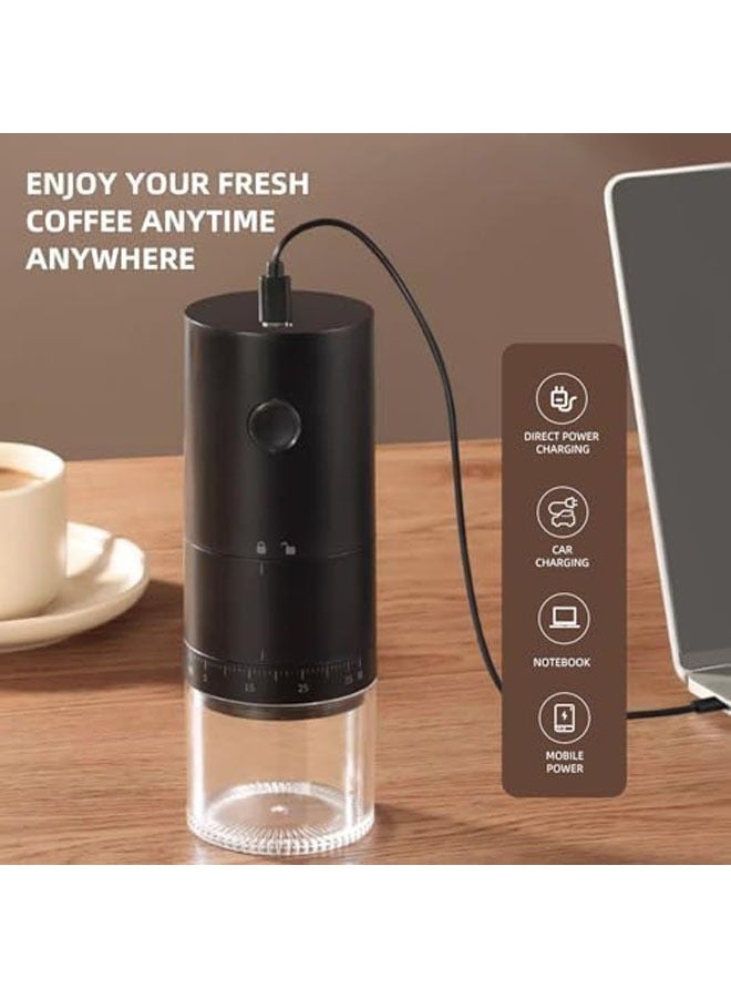 عام مطحنة قهوة كهربائية محمولة بقضبان مخروطية (سيراميكية)، مطحنة قهوة صغيرة مع 38 إعداد طحن دقيق، زر تشغيل لمسة واحدة، ضبط خارجي - Image 2